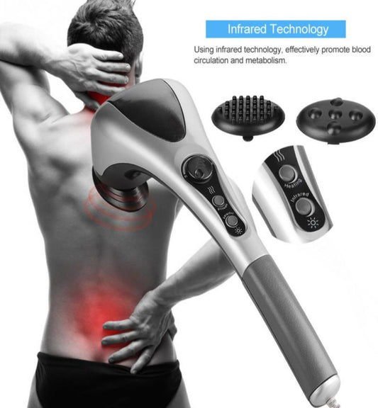 Double Head Electric Massager – Deep Tissue Vibration & Heat Therapy
